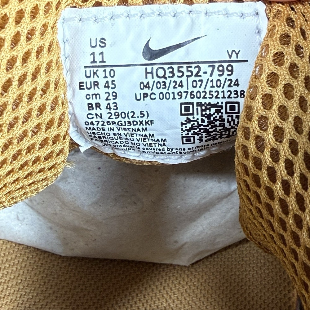 Nike Air Zoom Spiridon Cage 2 Men's Size 11 Wheat/White-Sail HQ3552-799 Sneakers - Picture 9 of 14